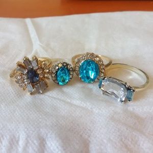 Set of 4 Vintage Style Rings